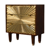 Manila Gold Tapered Chest of Drawers | Chestnut Mango Wood