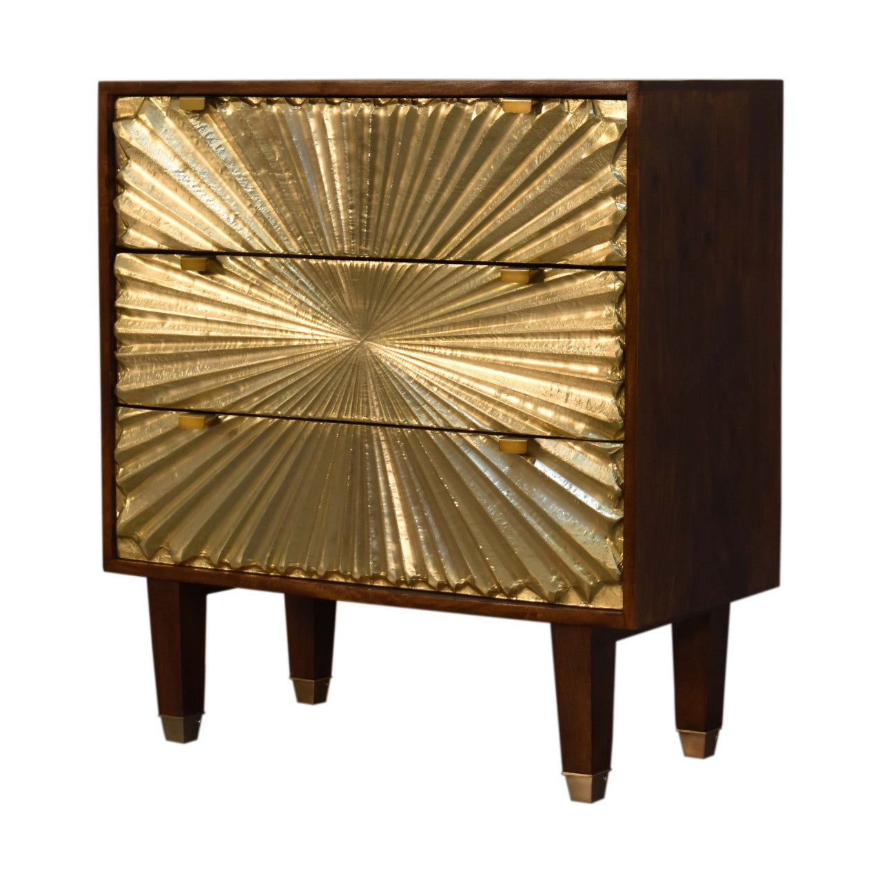 Manila Gold Tapered Chest of Drawers | Chestnut Mango Wood