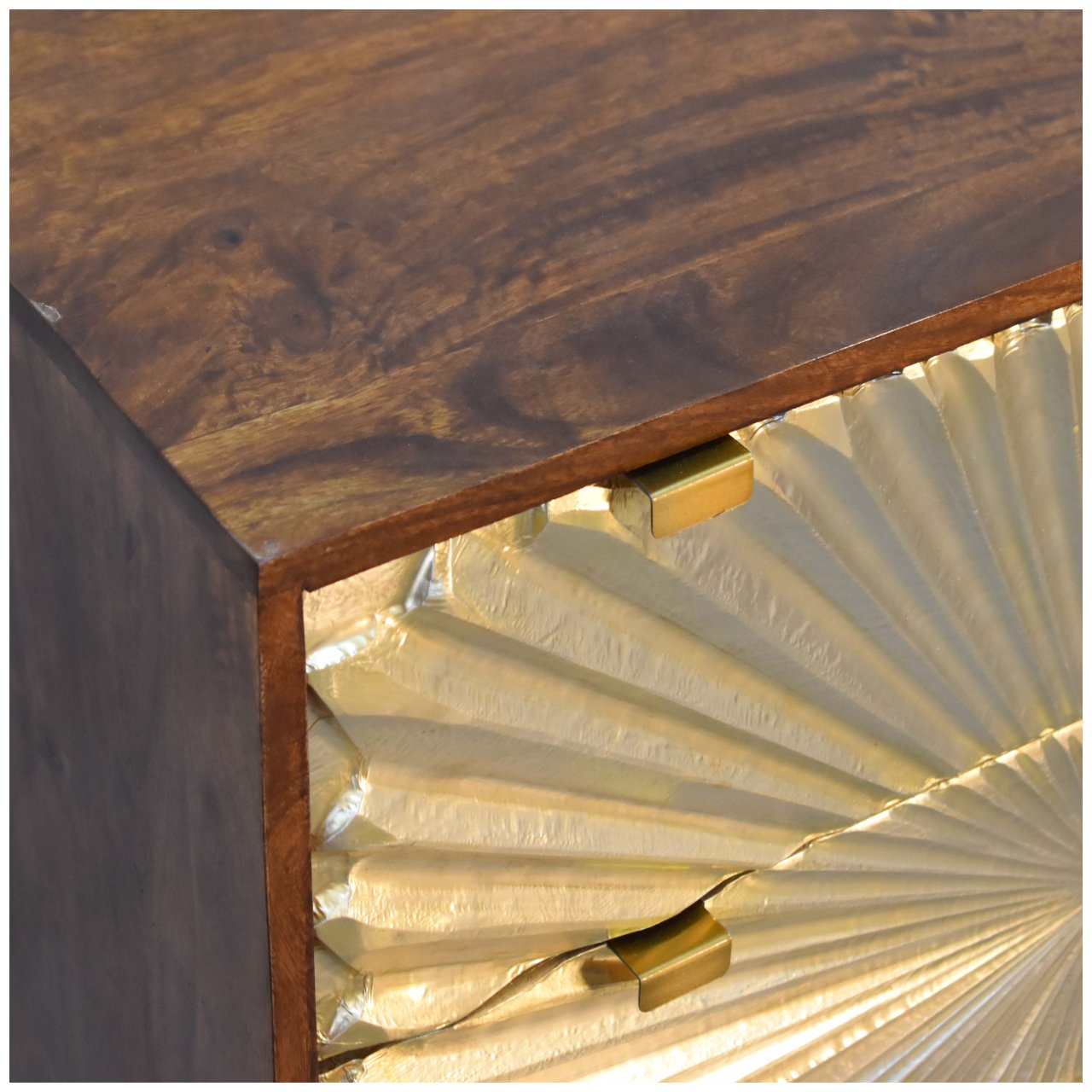 Manila Gold Tapered Chest of Drawers | Chestnut Mango Wood
