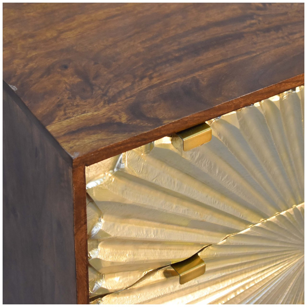 Manila Gold Tapered Chest of Drawers | Chestnut Mango Wood