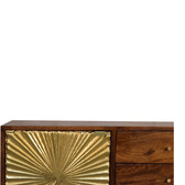 Manila Gold Tapered Sideboard Chest of Drawers | Chestnut Mango Wood
