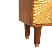 Manila Gold Tapered Sideboard Chest of Drawers | Chestnut Mango Wood