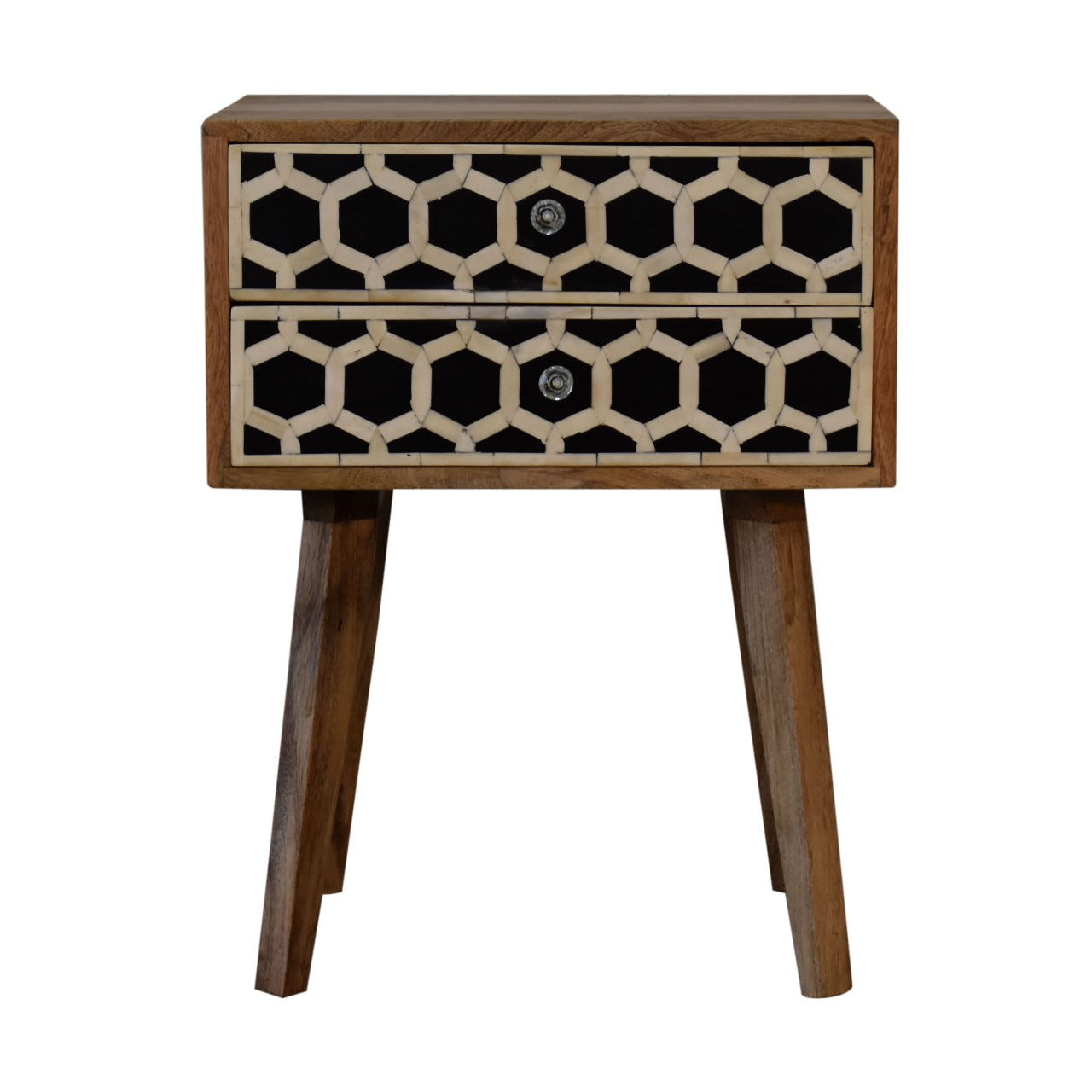 Bone Inlay Scandi Bedside Table