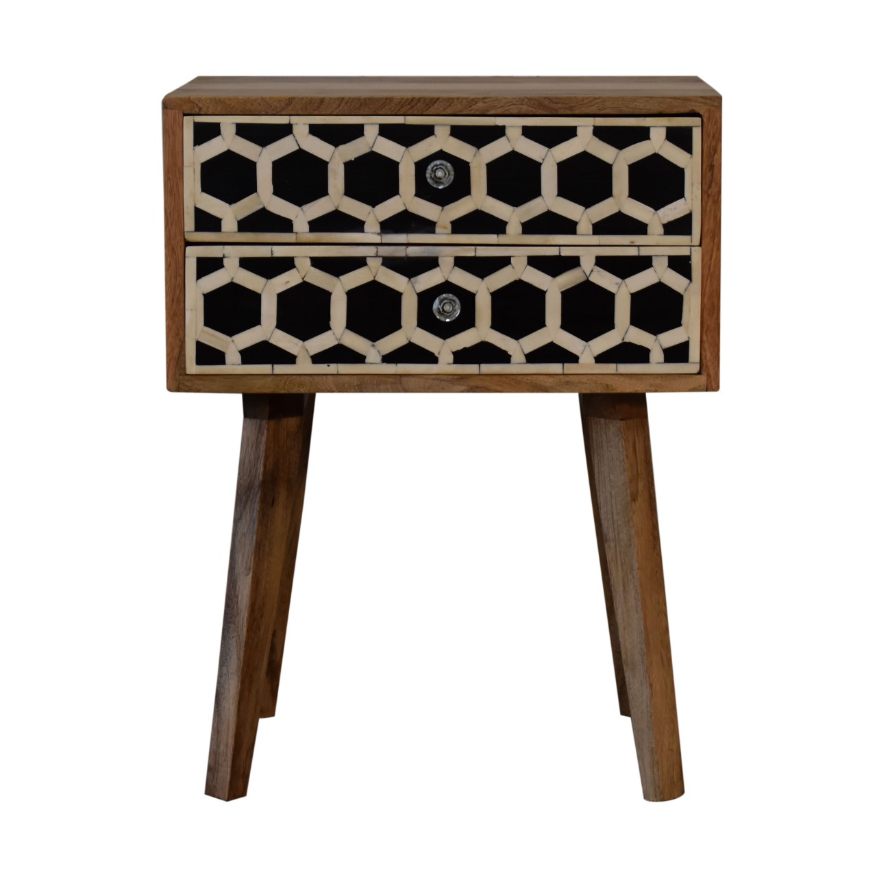 Bone Inlay Scandi Bedside Table