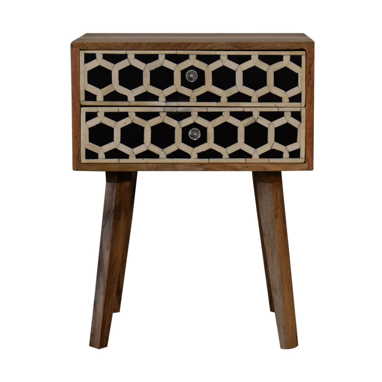 Bone Inlay Scandi Bedside Table
