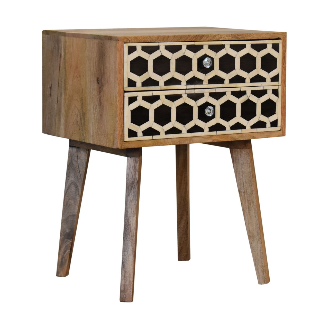 Bone Inlay Scandi Bedside Table