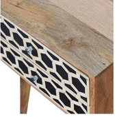 Bone Inlay Scandi Bedside Table