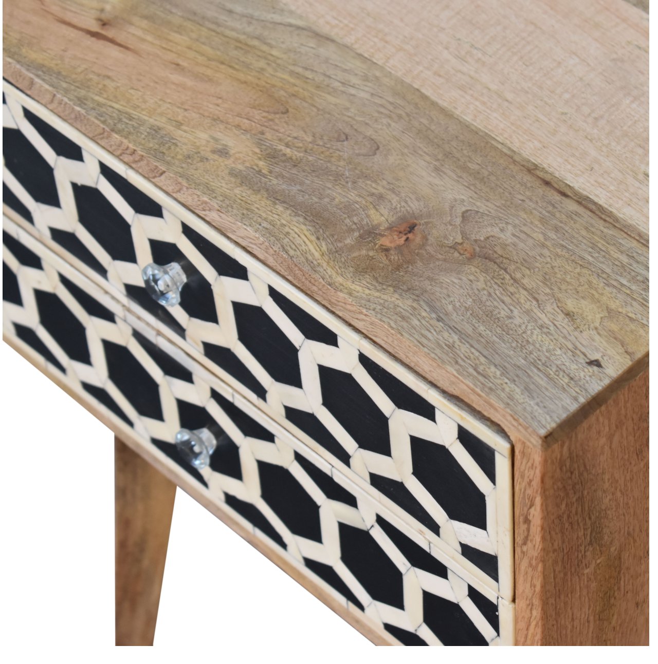 Bone Inlay Scandi Bedside Table