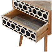 Bone Inlay Scandi Bedside Table