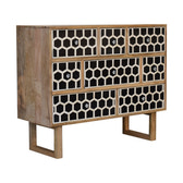 U-Shape Bone Inlay Chest of Drawers