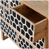 U-Shape Bone Inlay Chest of Drawers
