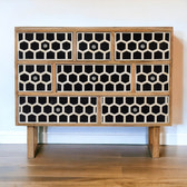 U-Shape Bone Inlay Chest of Drawers