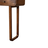 U-Curved Chestnut Console Table