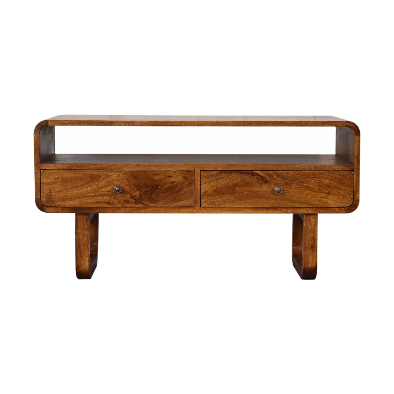 U-Shape Curve Chestnut Chest of Drawers