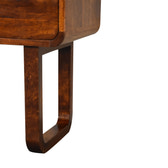 U-Curved Chestnut Bedside Table