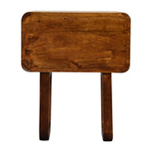 U-Curved Chestnut Bedside Table