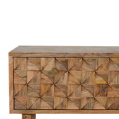 'U' Oak-ish Pineapple Bench | Hand-Carved
