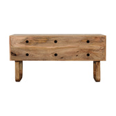 'U' Oak-ish Pineapple Bench | Hand-Carved