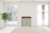 Country Two Tone Kitchen Cabinet
