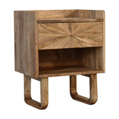 U-Shape Sunrise Open Slot Bedside Table