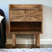 U-Shape Sunrise Open Slot Bedside Table