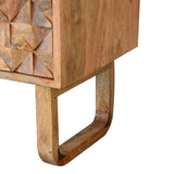 'U' Black Tweed Diamond Bench | Oak-Ish