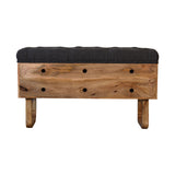 'U' Black Tweed Diamond Bench | Oak-Ish