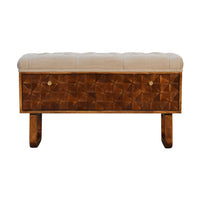'U' Chestnut Diamond Bench