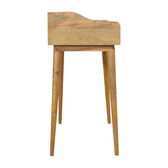 Grey Gallery Writing Desk | Oak Solid Mango Wood