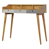 Grey Gallery Writing Desk | Oak Solid Mango Wood