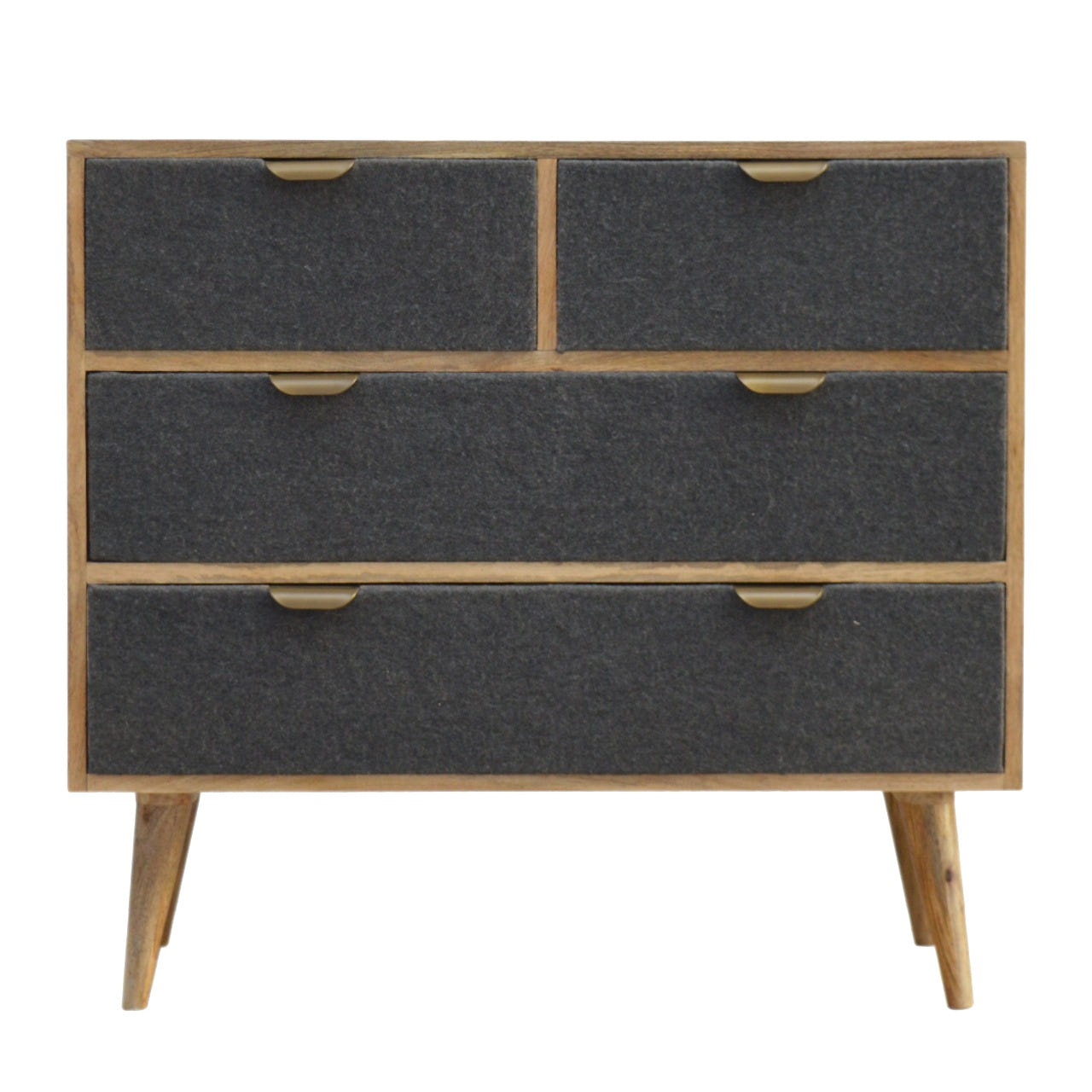 Grey Tweed Chest of Drawers