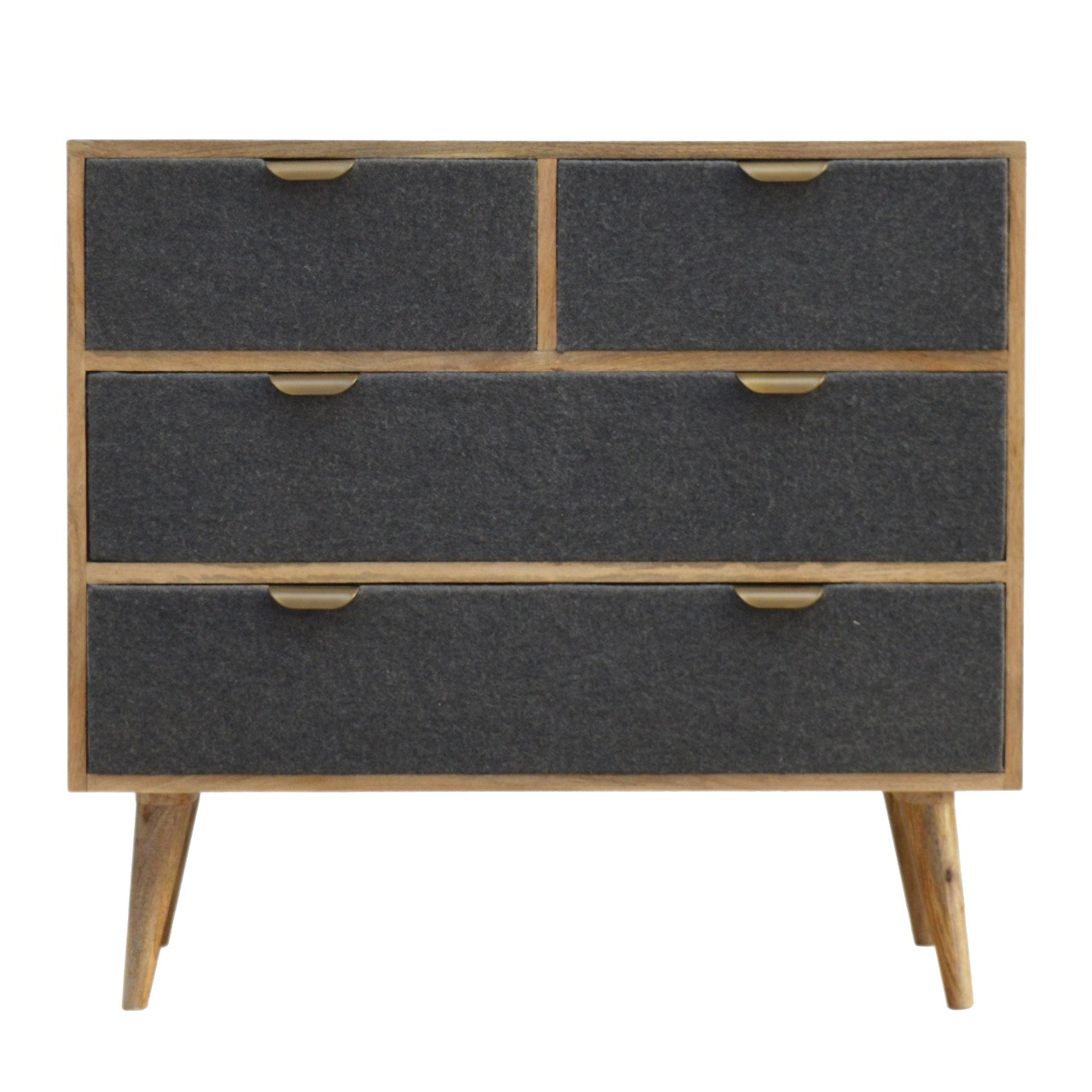 Grey Tweed Chest of Drawers