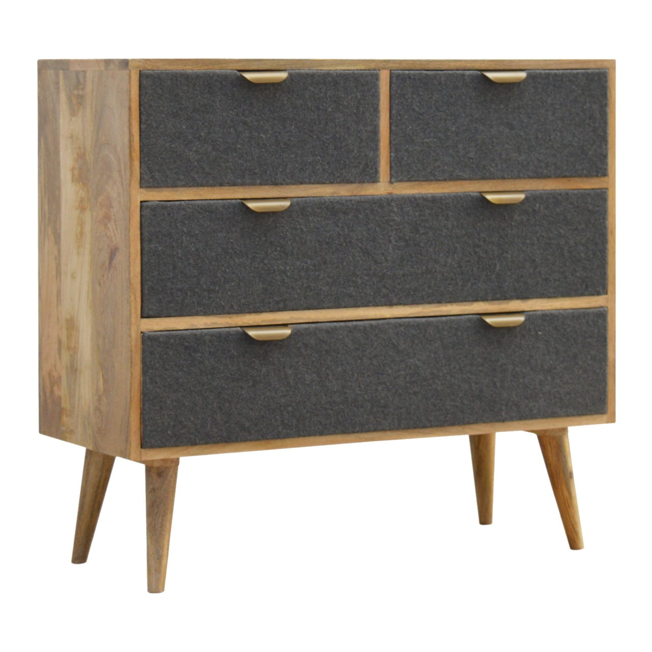 Grey Tweed Chest of Drawers