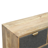 Grey Tweed Chest of Drawers