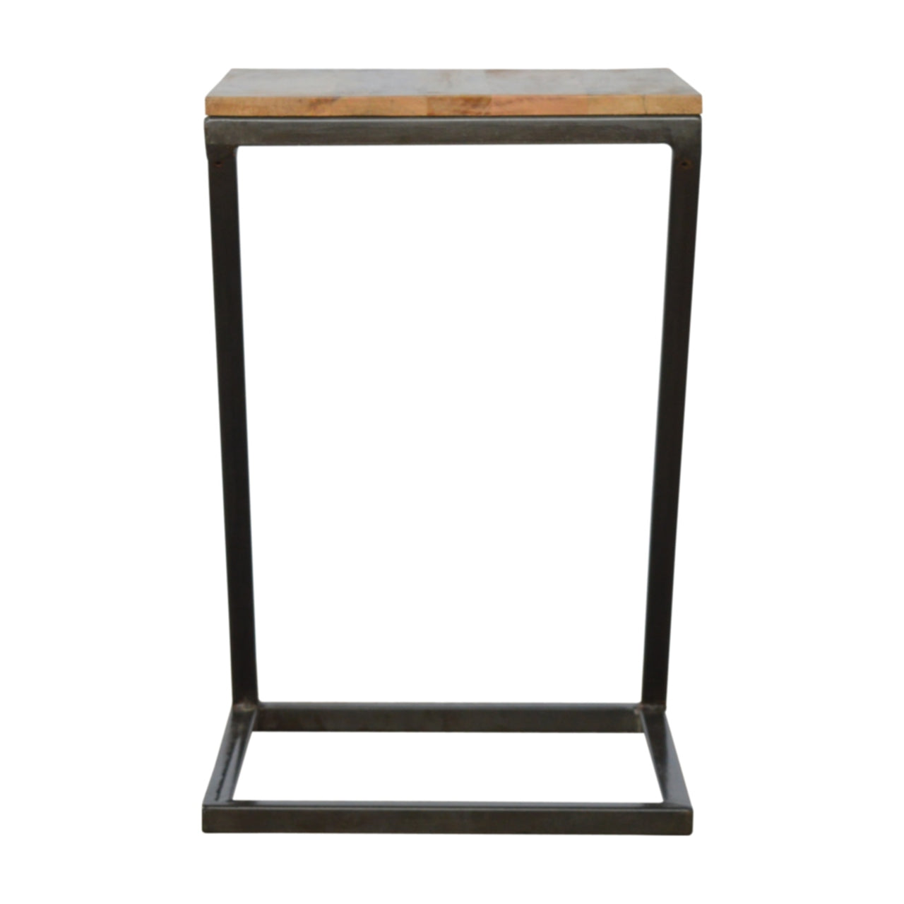 Side Table with Iron Base Accent Piece | Iron & Mango Wood