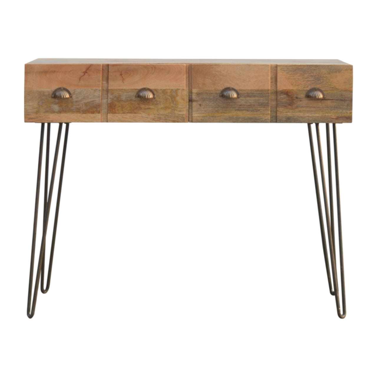 Iron Base 2-Drawer Console Table | Iron & Mango Wood