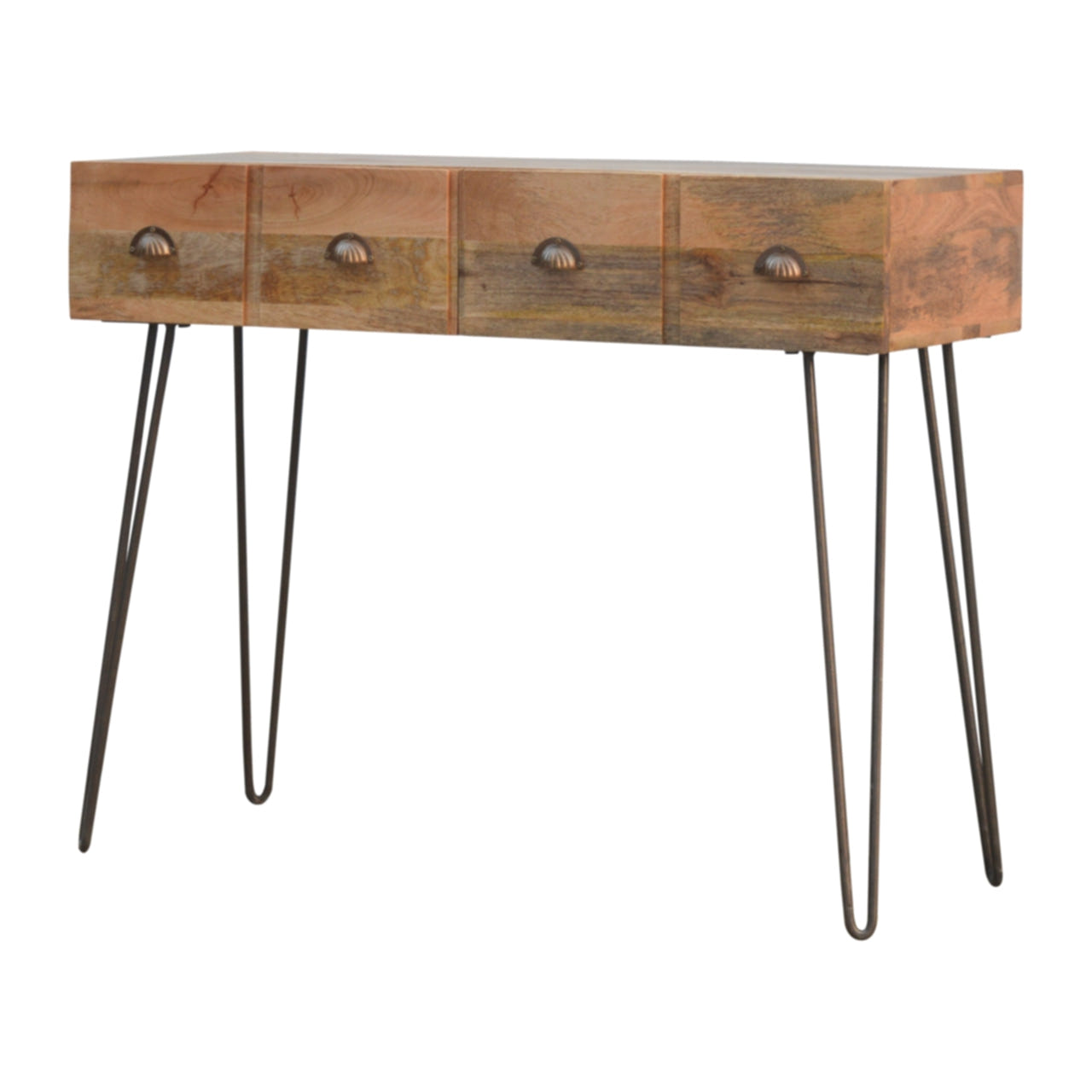 Iron Base 2-Drawer Console Table | Iron & Mango Wood