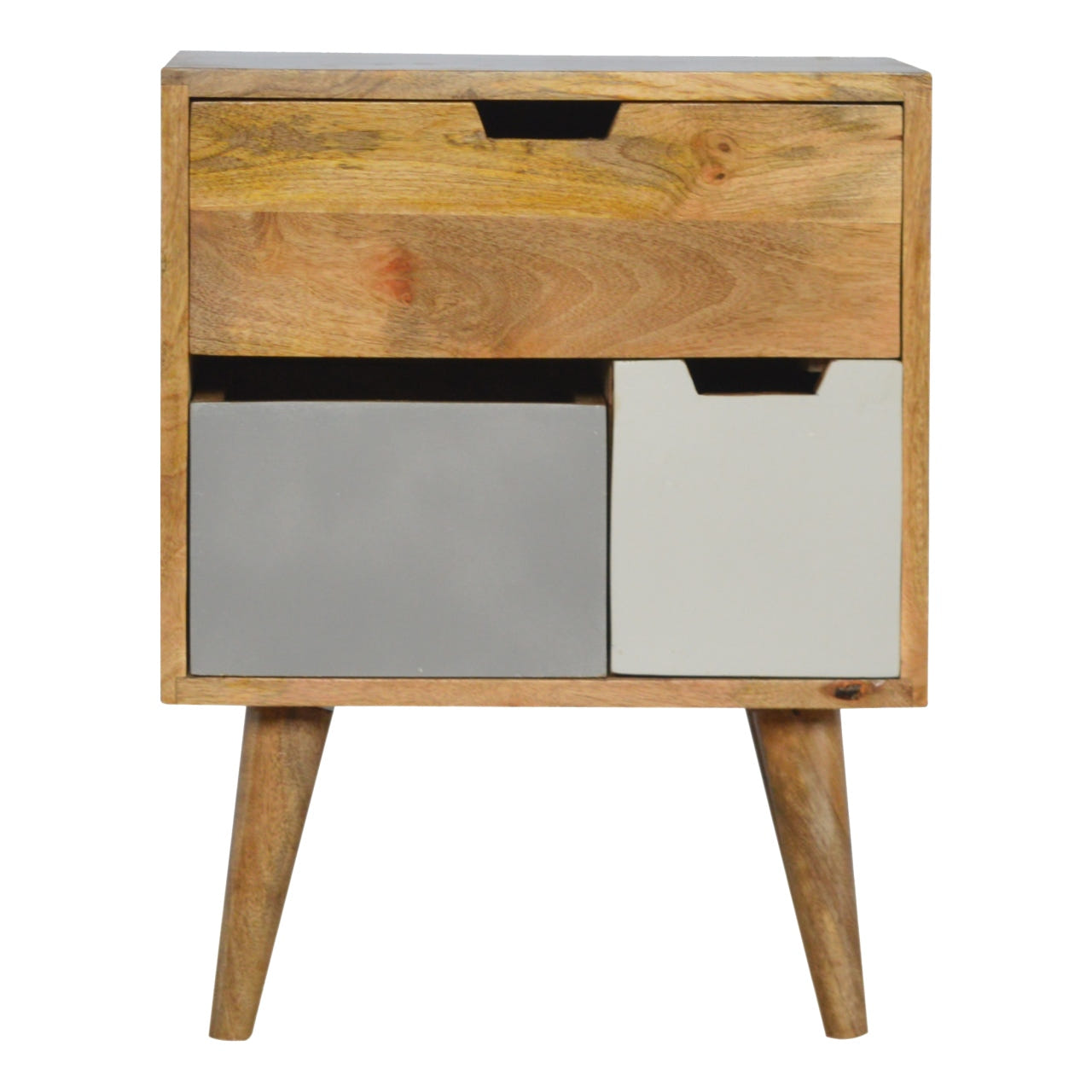 Removeable Grey and White Bedside Table