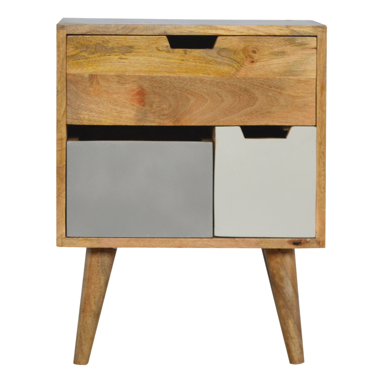 Removeable Grey and White Bedside Table