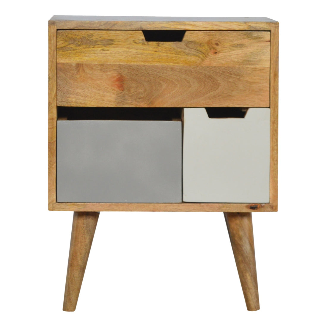 Removeable Grey and White Bedside Table