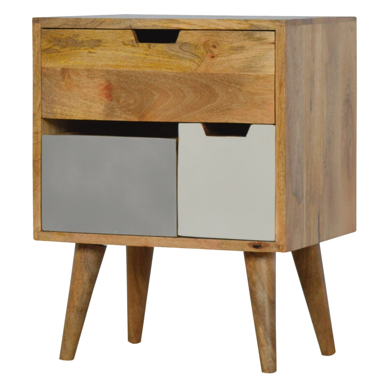 Removeable Grey and White Bedside Table