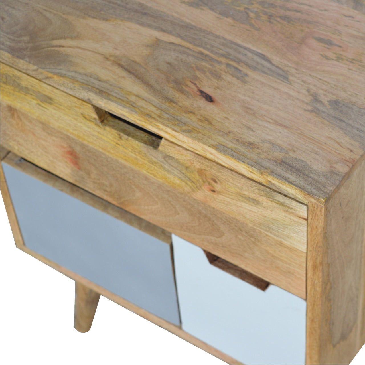 Removeable Grey and White Bedside Table