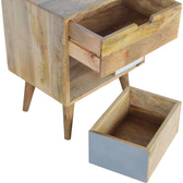 Removeable Grey and White Bedside Table