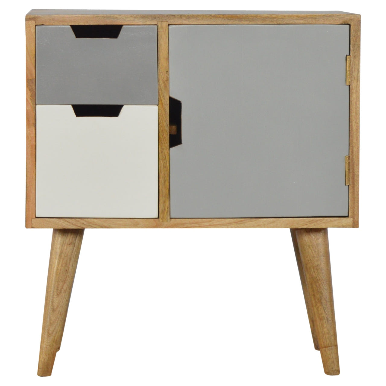 Grey and White Painted Chest of Drawers | Oak Mango Wood