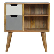 Grey and White Drawer Cabinet