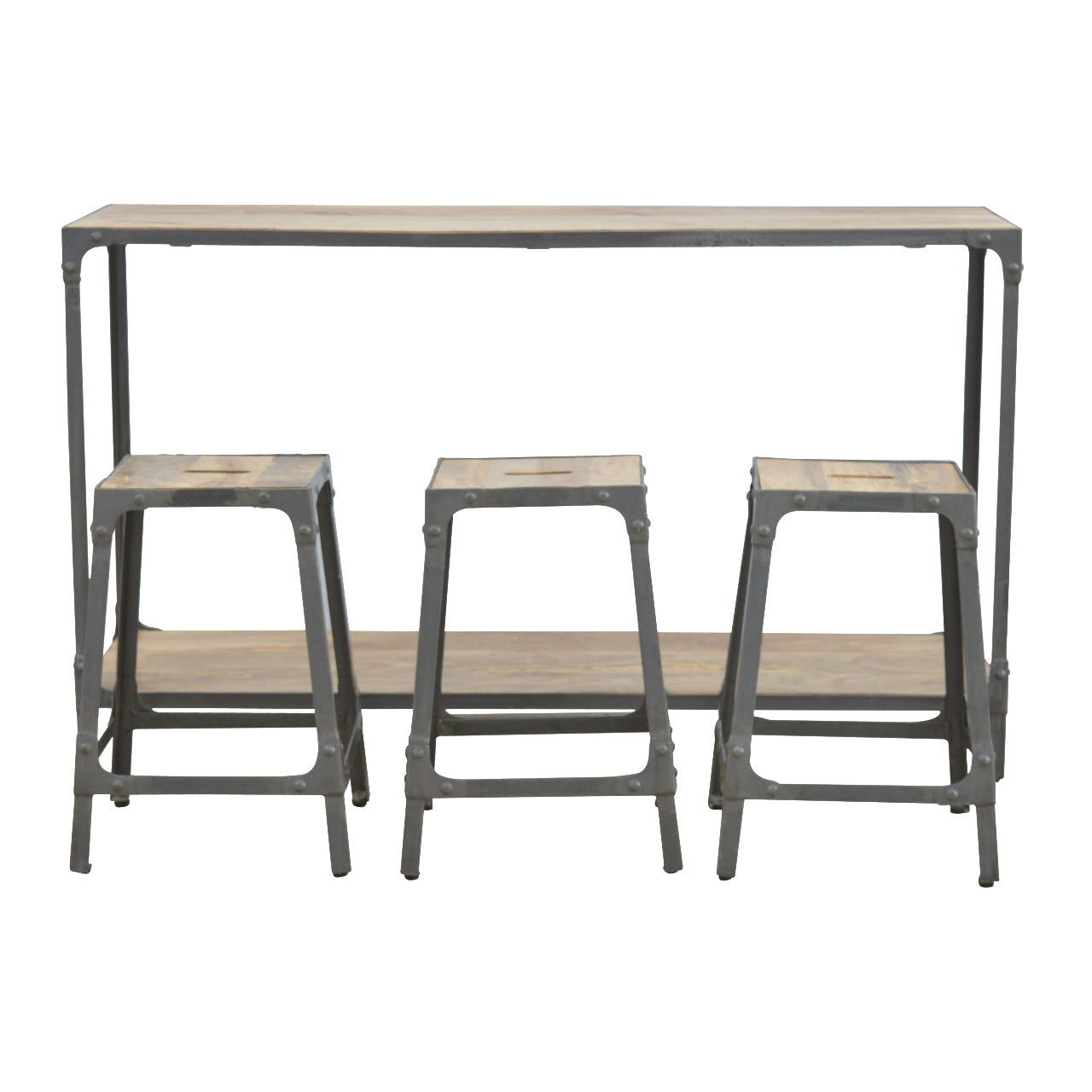 Hallway Console with 3 Stools Console Table