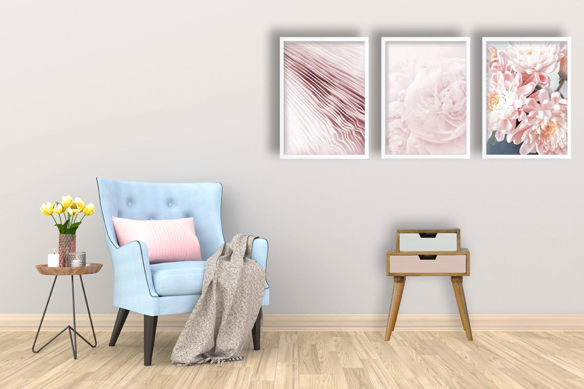 Blush Pink and White Multi Bedside Table