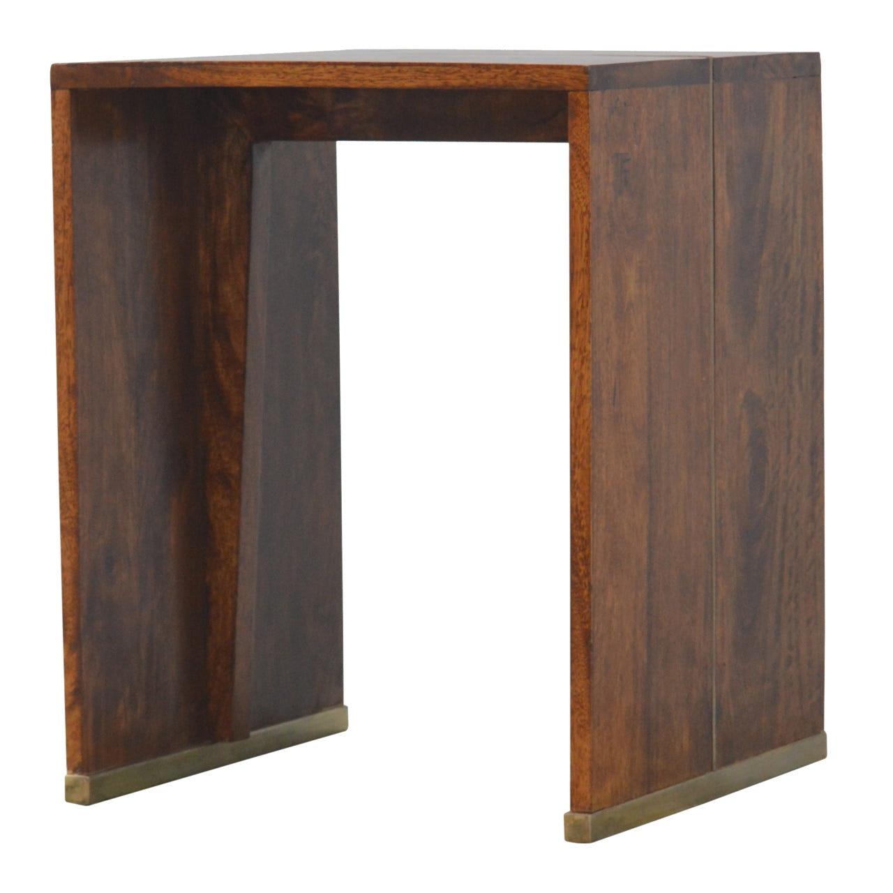 Chestnut End Table with Gold Inlay Chest of Drawers