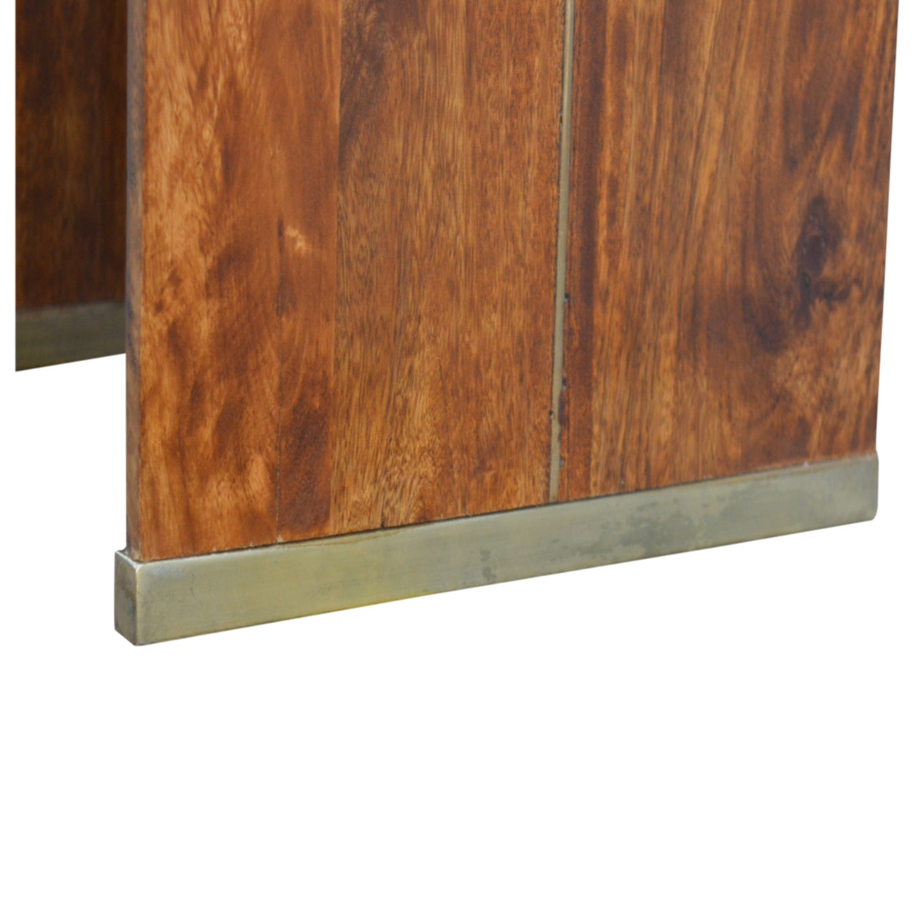 Chestnut End Table with Gold Inlay Chest of Drawers