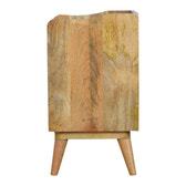 Green Gradient Bedside Table | Hand-Painted Solid Mango Wood